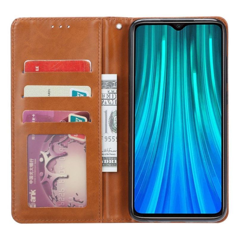 Etui Folio do Xiaomi Redmi Note 8 Pro Obrzeża Skórzany Pokrowiec Na Efekt