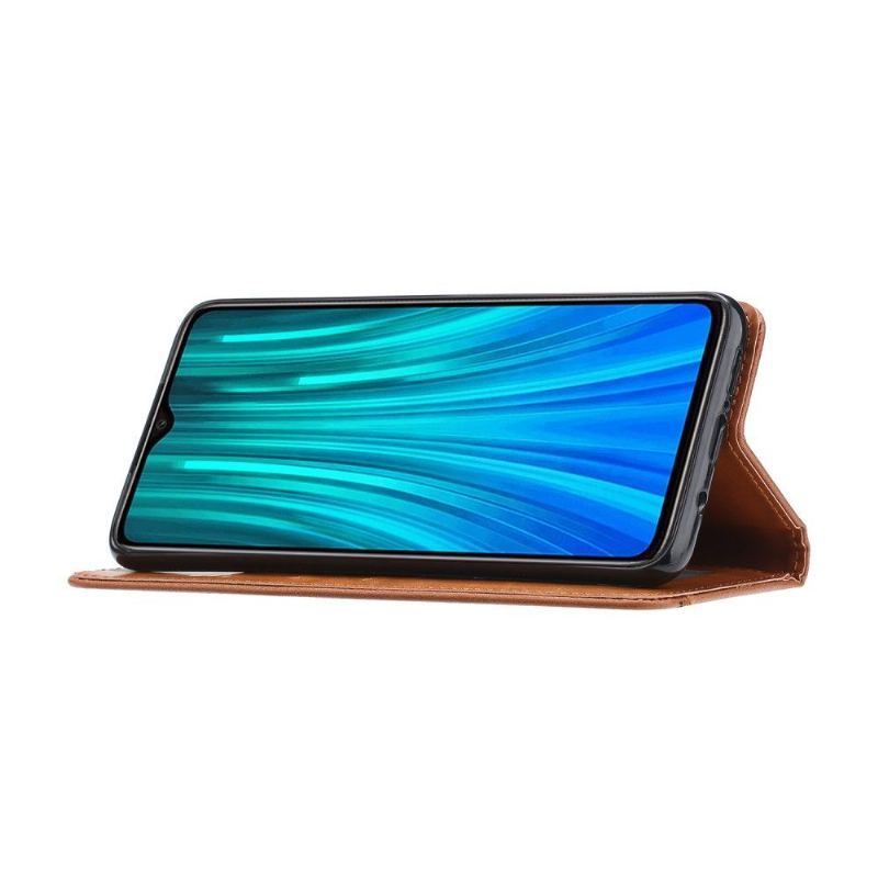 Etui Folio do Xiaomi Redmi Note 8 Pro Obrzeża Skórzany Pokrowiec Na Efekt