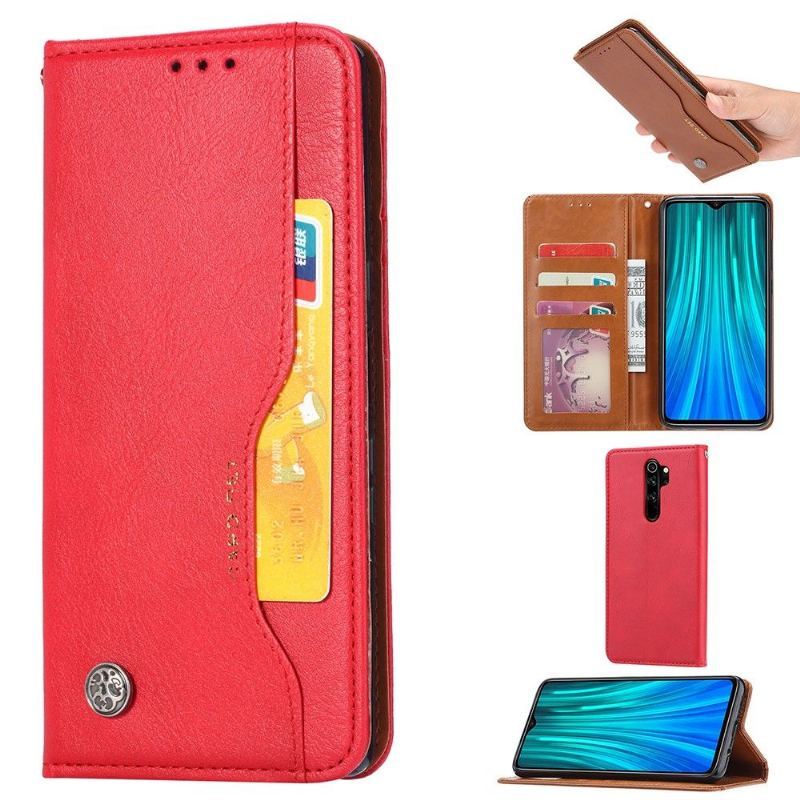 Etui Folio do Xiaomi Redmi Note 8 Pro Obrzeża Skórzany Pokrowiec Na Efekt