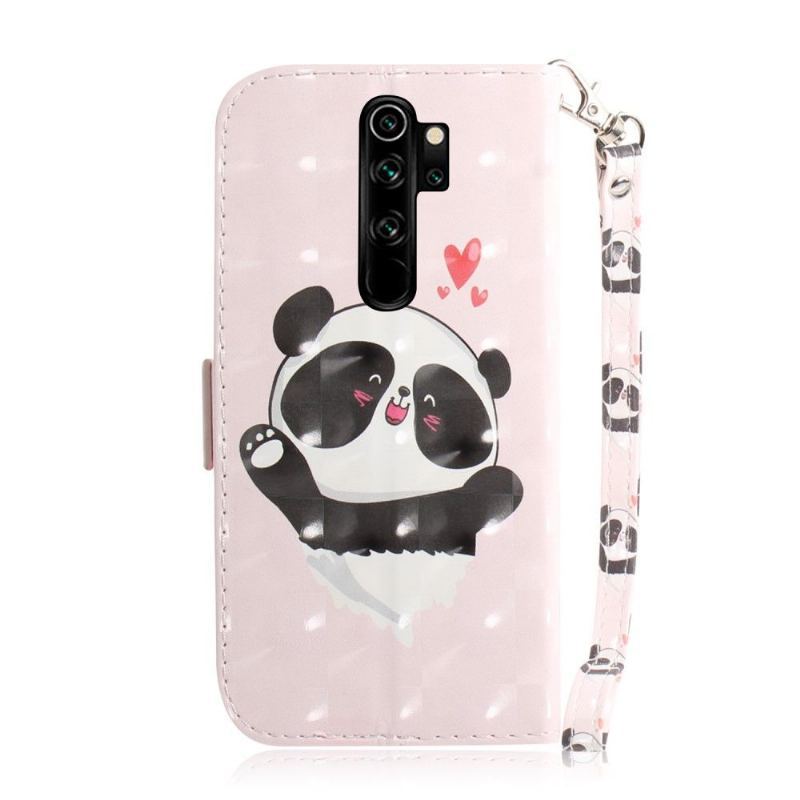 Etui Folio do Xiaomi Redmi Note 8 Pro Obrzeża Słodka Panda