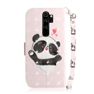 Etui Folio do Xiaomi Redmi Note 8 Pro Obrzeża Słodka Panda