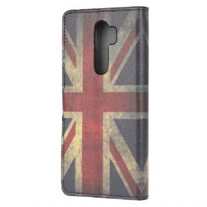 Etui Folio do Xiaomi Redmi Note 8 Pro Obrzeża Vintage Flaga Brytyjska