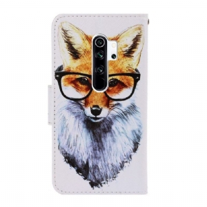 Etui Folio do Xiaomi Redmi Note 8 Pro Okularnik Lis