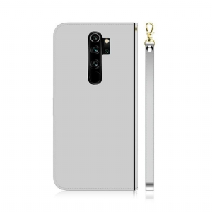 Skórzany Futerał do Xiaomi Redmi Note 8 Pro Anti-fall Efekt Lustra Ze Sztucznej Skóry