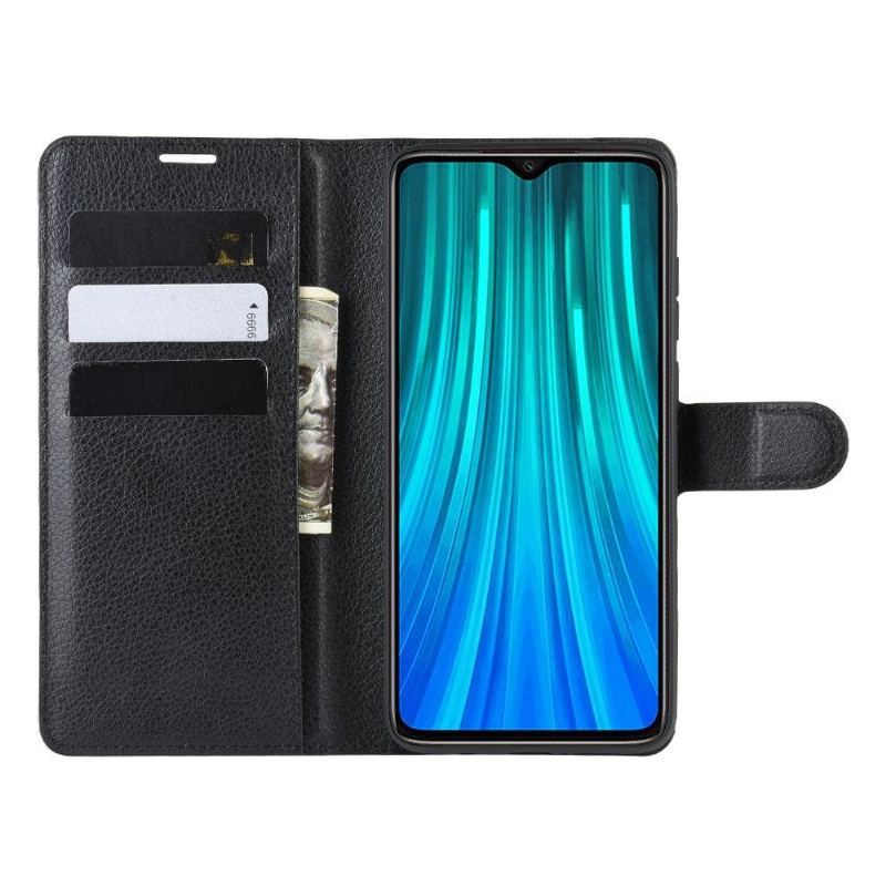 Skórzany Futerał do Xiaomi Redmi Note 8 Pro Anti-fall Portfel Style Skóra - Czarny