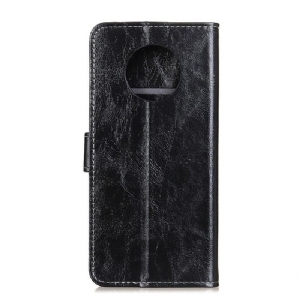 Etui Folio do Xiaomi Redmi Note 9T Luksusowe Szwy Z Efektem Skóry