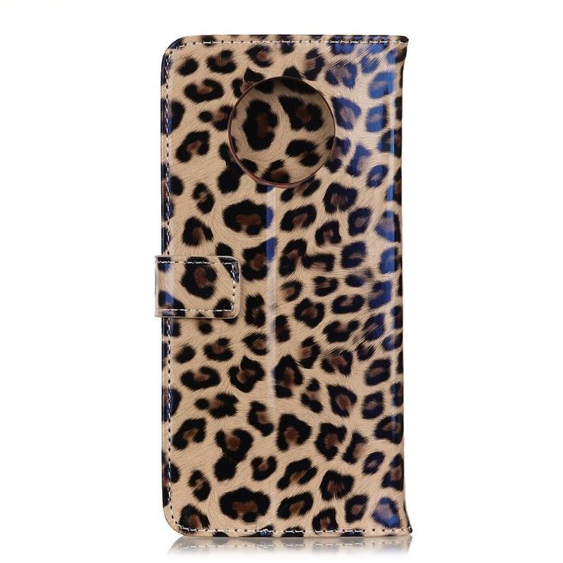 Skórzany Futerał do Xiaomi Redmi Note 9T Faux Leather Leopard Style