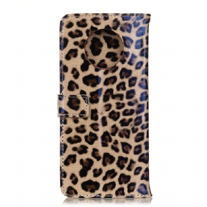 Skórzany Futerał do Xiaomi Redmi Note 9T Faux Leather Leopard Style