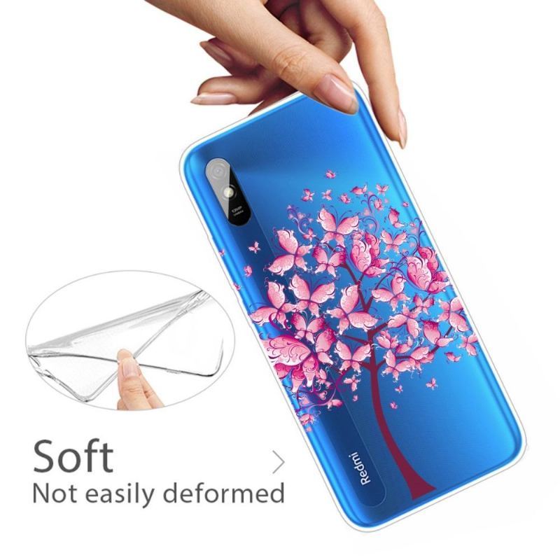 Etui do Xiaomi Redmi 9A Classic Motyl Drzewo