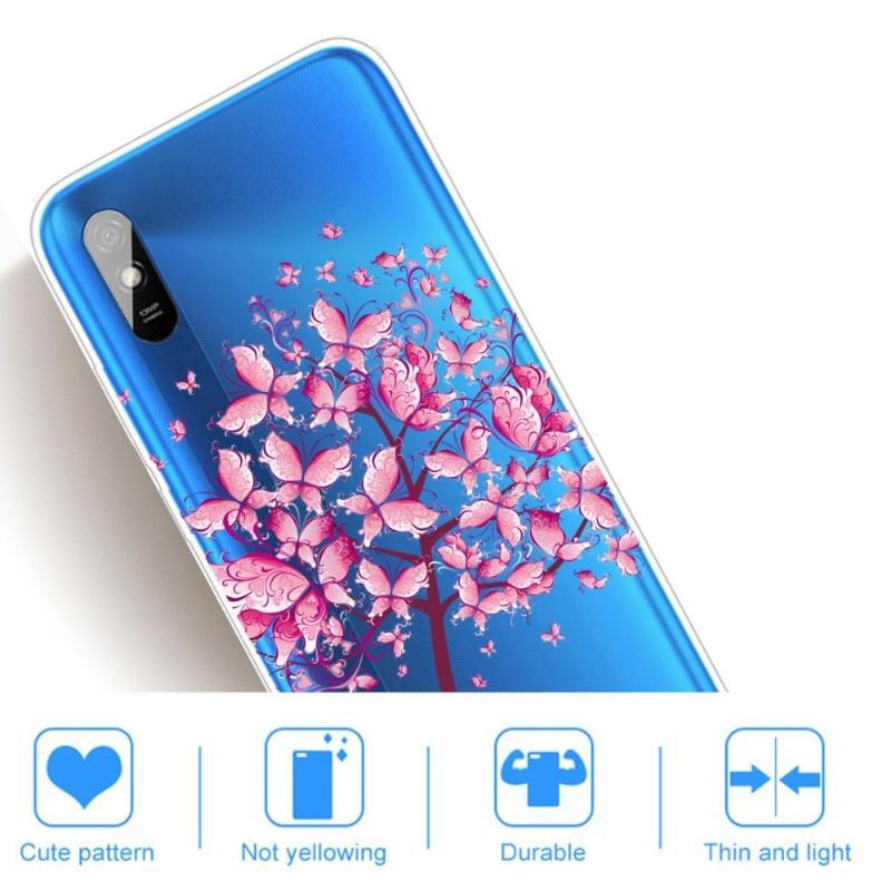 Etui do Xiaomi Redmi 9A Classic Motyl Drzewo