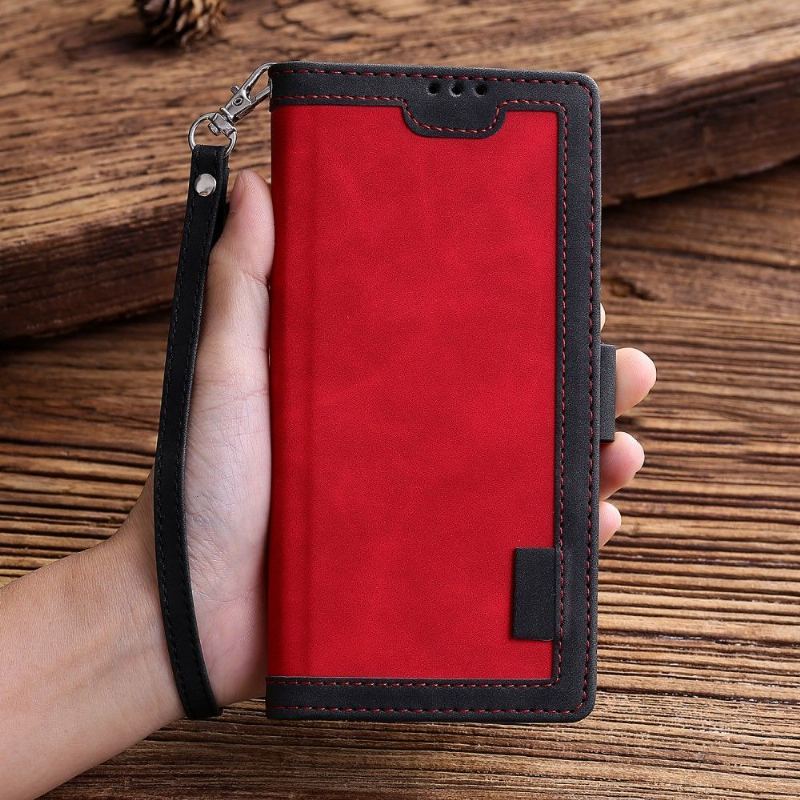 Etui Folio do Xiaomi Redmi 9A Classic z Łańcuch Vintage Posiadacz Karty