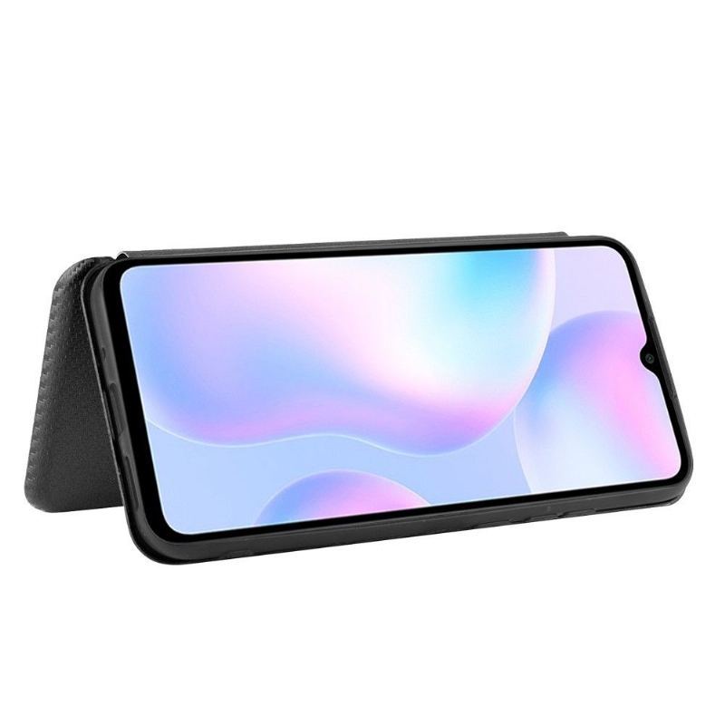 Etui Folio do Xiaomi Redmi 9A Efekt Włókna Węglowego