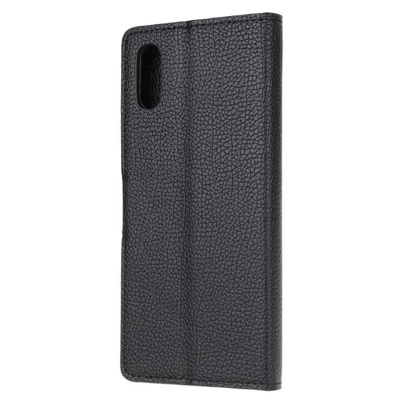 Etui Folio do Xiaomi Redmi 9A Litchi Skóra Efekt Skórzany Styl