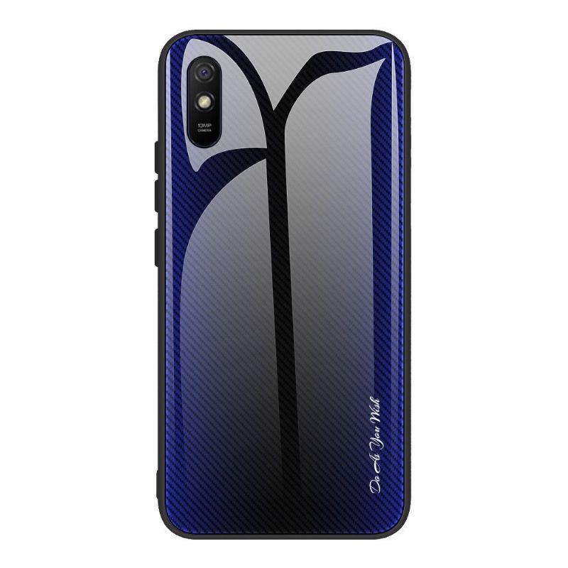 Futerały do Xiaomi Redmi 9A Obrzeża Węglowe Szkło Powrót