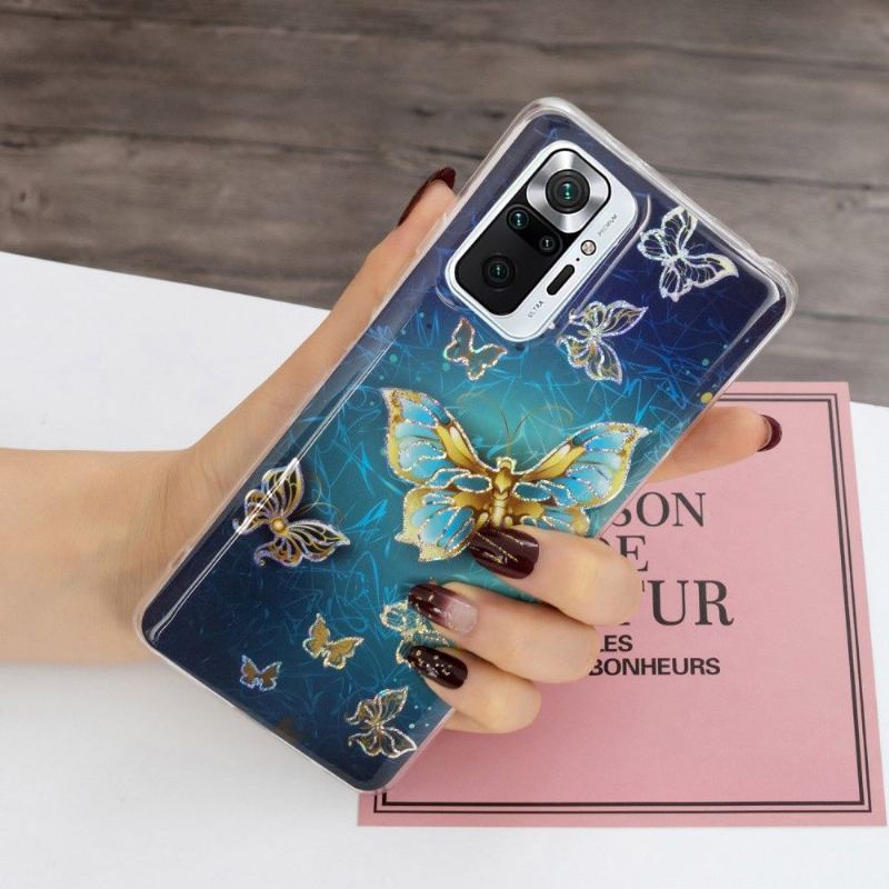 Etui do Xiaomi Redmi Note 10 Pro Glitter Motyle