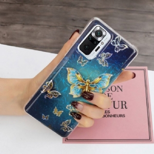 Etui do Xiaomi Redmi Note 10 Pro Glitter Motyle