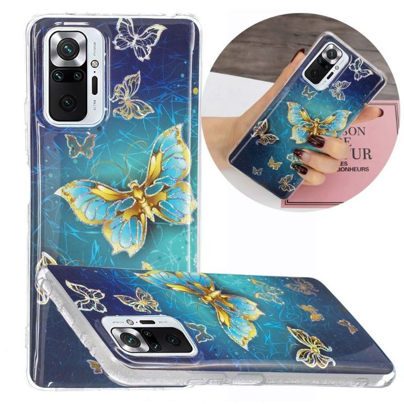 Etui do Xiaomi Redmi Note 10 Pro Glitter Motyle