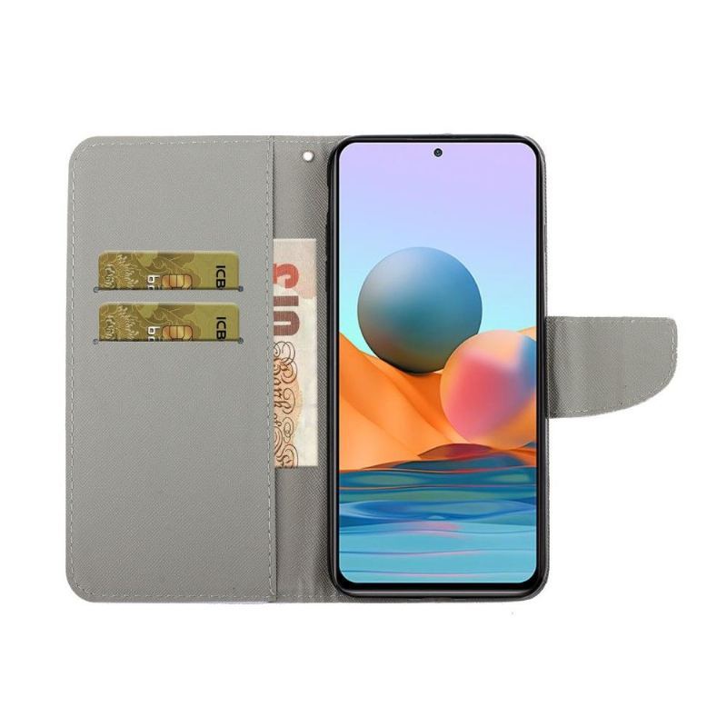 Etui Folio do Xiaomi Redmi Note 10 Pro Białe Kwiaty