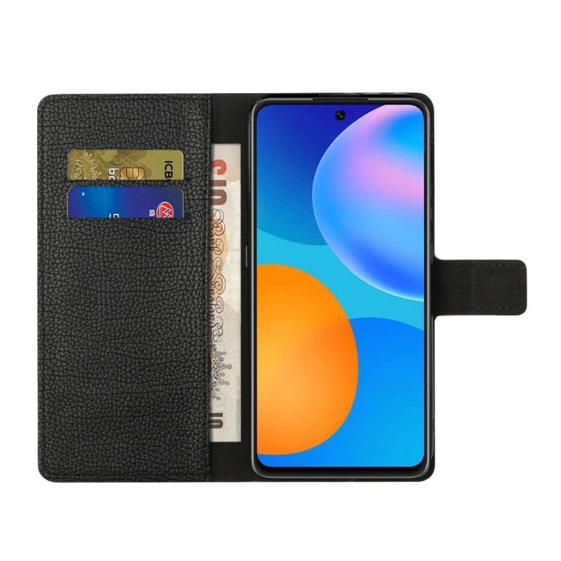 Etui Folio do Xiaomi Redmi Note 10 Pro Classic Litchi Skóra Efekt Skórzany Styl