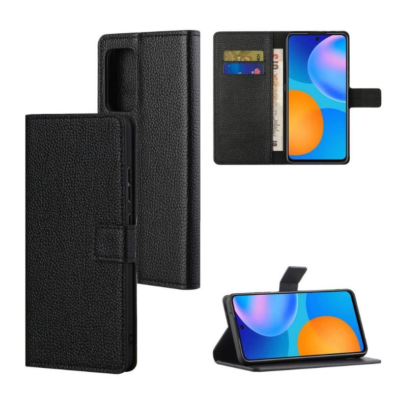 Etui Folio do Xiaomi Redmi Note 10 Pro Classic Litchi Skóra Efekt Skórzany Styl