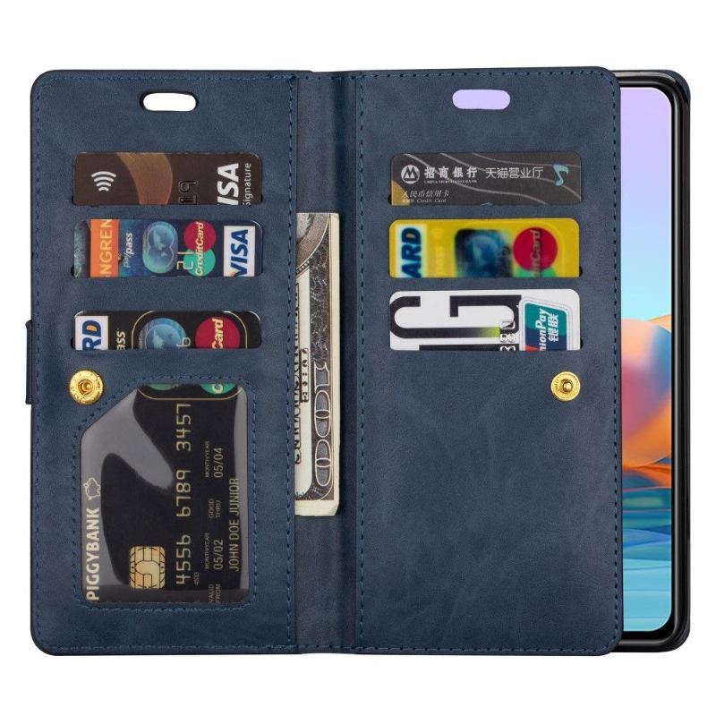 Etui Folio do Xiaomi Redmi Note 10 Pro Classic Portfel z Łańcuch Sztuczna Skóra