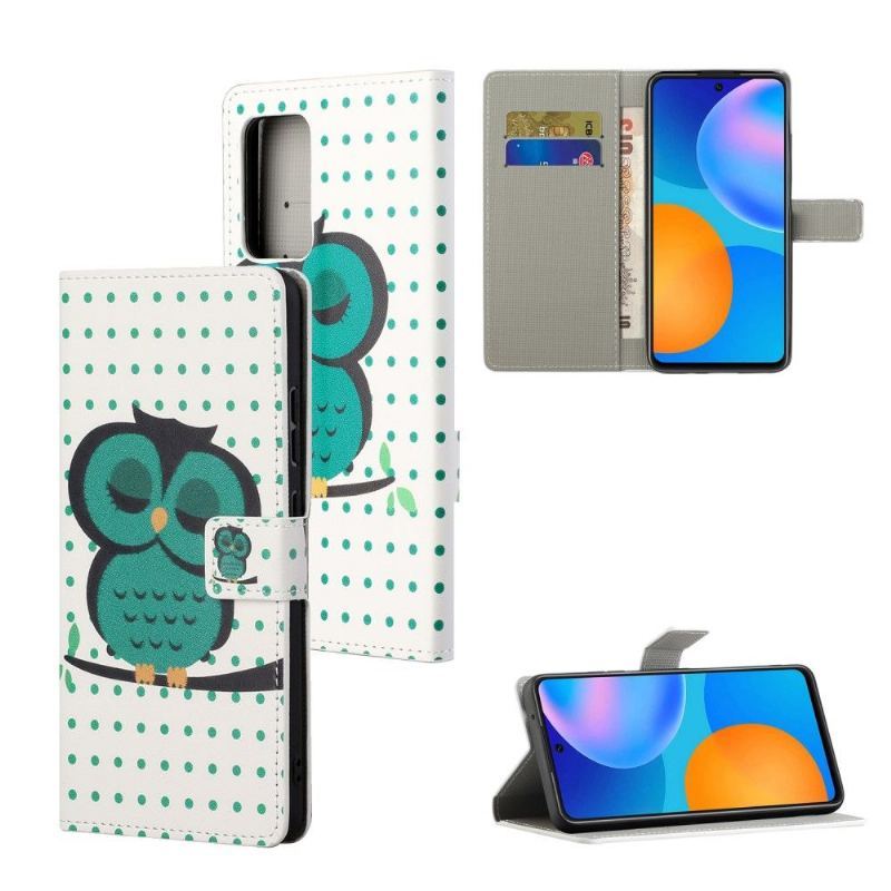 Etui Folio do Xiaomi Redmi Note 10 Pro Śpiąca Sowa