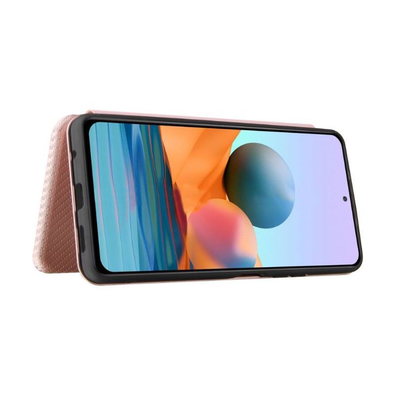 Obudowa Etui Na Telefon do Xiaomi Redmi Note 10 Pro W Stylu Włókna Węglowego Ze Sztucznej Skóry