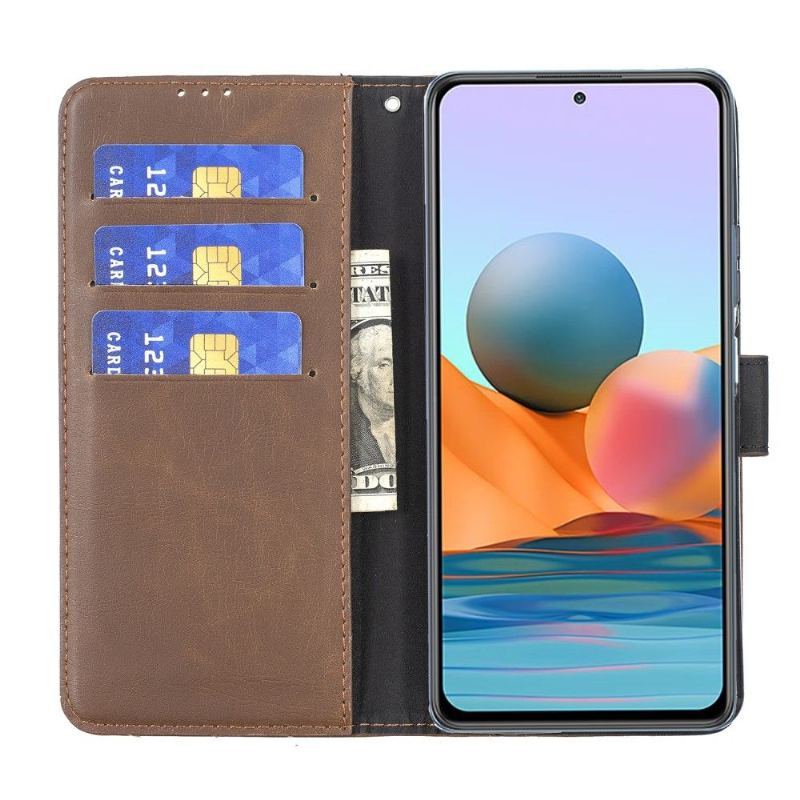 Skórzany Futerał do Xiaomi Redmi Note 10 Pro Anti-fall Ze Sztucznej Skóry W Stylu Retro