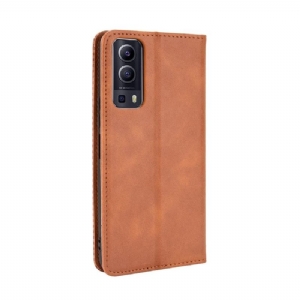 Etui do Vivo Y72 5G Obrzeża Cirénius Style Skóra