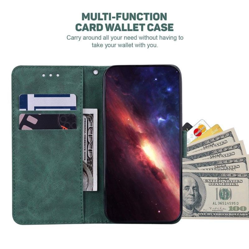 Etui do Xiaomi Redmi Note 10 5G / Poco M3 Pro Etui Folio Folio Paski Ze Sztucznej Skóry