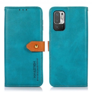 Etui Folio do Xiaomi Redmi Note 10 5G / Poco M3 Pro Khazneh Bicolor Sztuczna Skóra