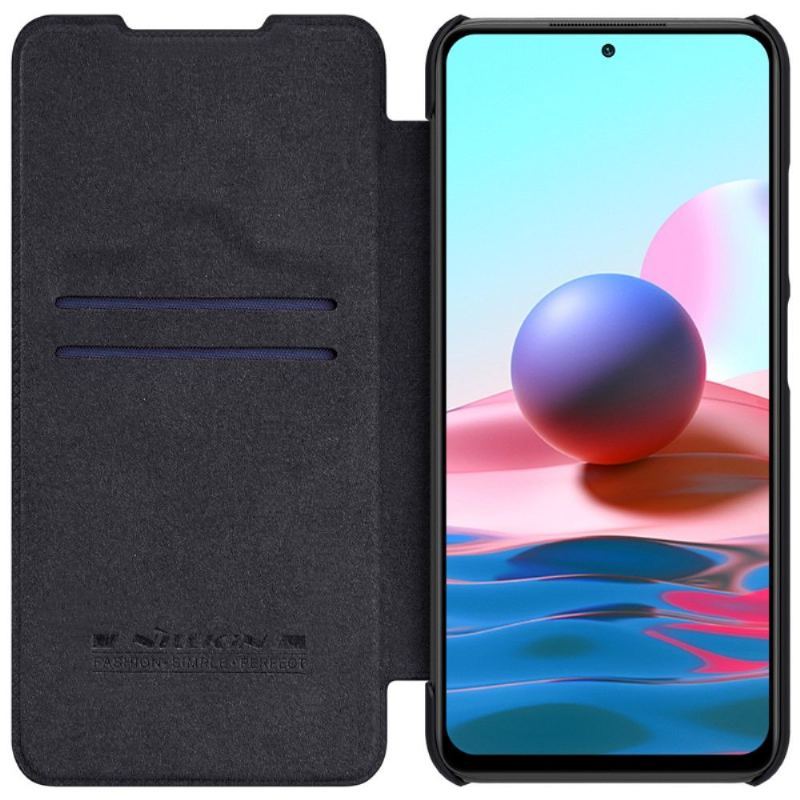 Etui Folio do Xiaomi Redmi Note 10 5G / Poco M3 Pro Seria Qin Efekt Skóry