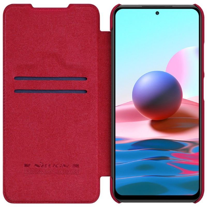 Etui Folio do Xiaomi Redmi Note 10 5G / Poco M3 Pro Seria Qin Efekt Skóry