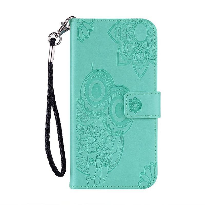 Etui Folio do Xiaomi Redmi Note 10 5G / Poco M3 Pro Wytłaczana Sowa