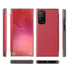 Etui Na Telefon do Xiaomi Redmi Note 10 5G / Poco M3 Pro Obrzeża Etui Folio Włókno Węglowe