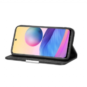 Etui Na Telefon do Xiaomi Redmi Note 10 5G / Poco M3 Pro Obrzeża Etui Folio Ziarnista Sztuczna Skóra