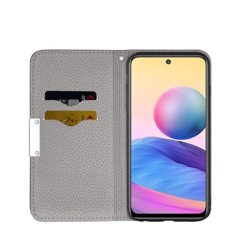 Etui Na Telefon do Xiaomi Redmi Note 10 5G / Poco M3 Pro Obrzeża Etui Folio Ziarnista Sztuczna Skóra