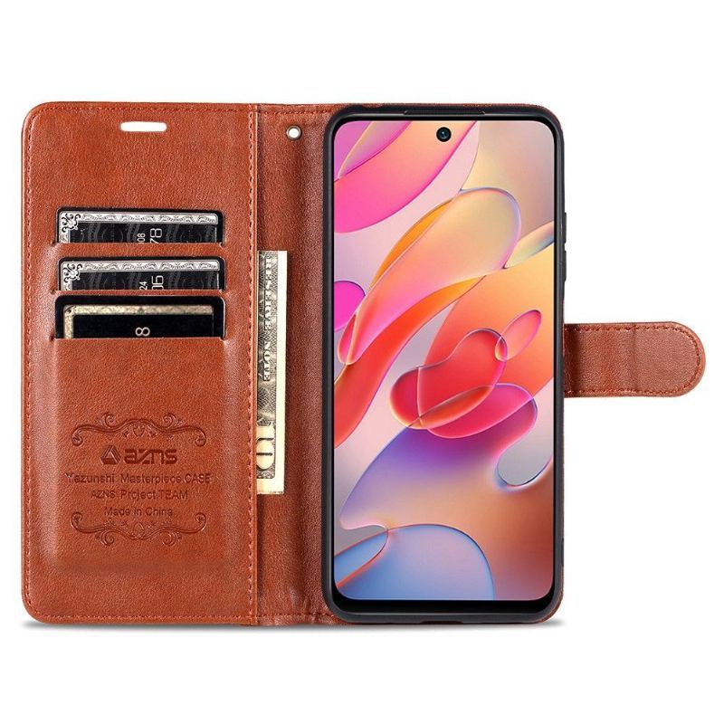 Etui Na Telefon Pokrowce do Xiaomi Redmi Note 10 5G / Poco M3 Pro Biznes Azns Sztuczna Skóra