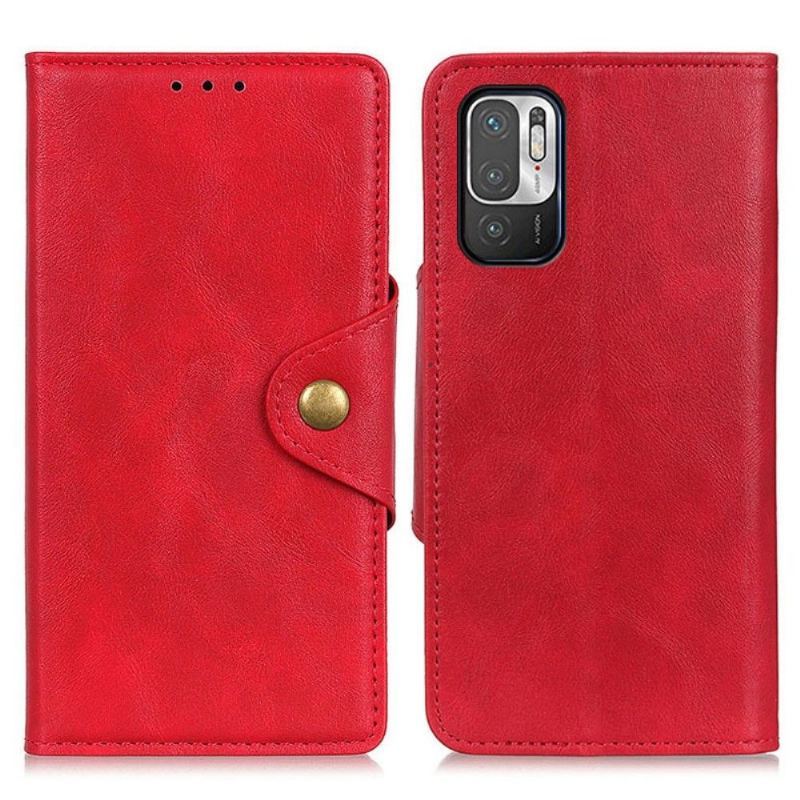 Skórzany Futerał do Xiaomi Redmi Note 10 5G / Poco M3 Pro Anti-fall Full Protect Matowa Sztuczna Skóra