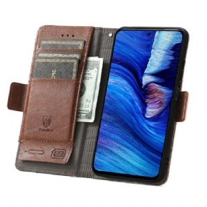 Skórzany Futerał do Xiaomi Redmi Note 10 5G / Poco M3 Pro Etui Folio Odwróć Biznes