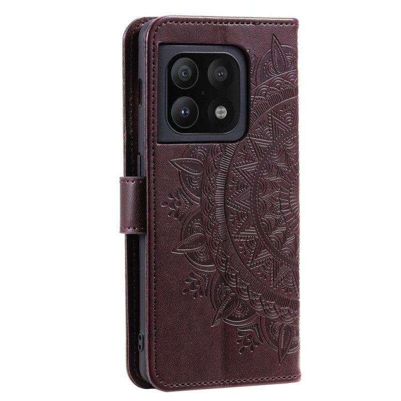 Etui Folio do OnePlus 10 Pro 5G Mandala Słońca