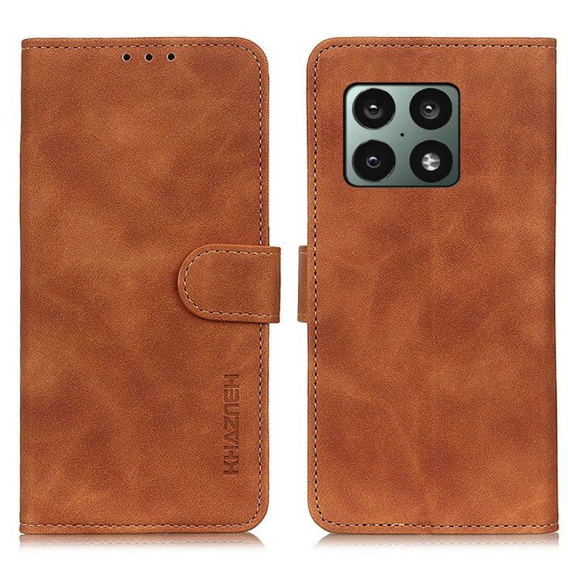 Etui Folio do OnePlus 10 Pro 5G Matowy Efekt Skóry Vintage Khazneh