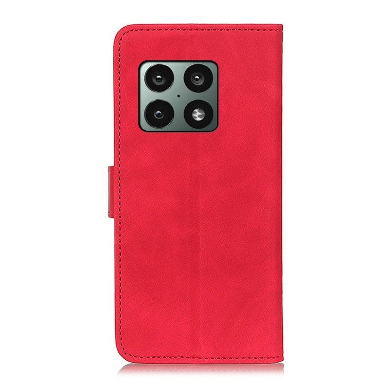 Etui Folio do OnePlus 10 Pro 5G Matowy Efekt Skóry Vintage Khazneh