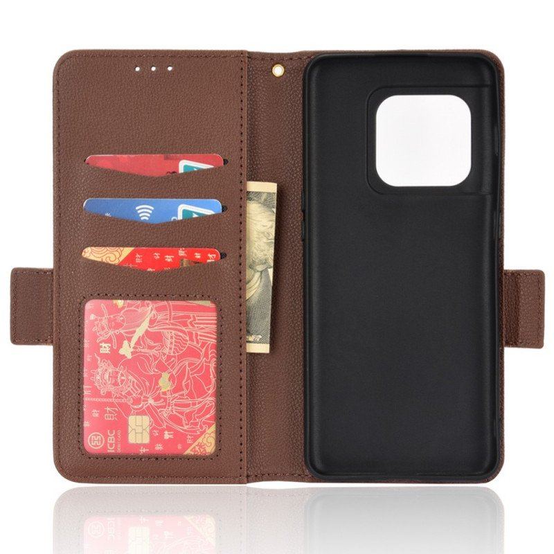 Etui Folio do OnePlus 10 Pro 5G Skórzany Futerał Flap Double Litchi Nowe Kolory