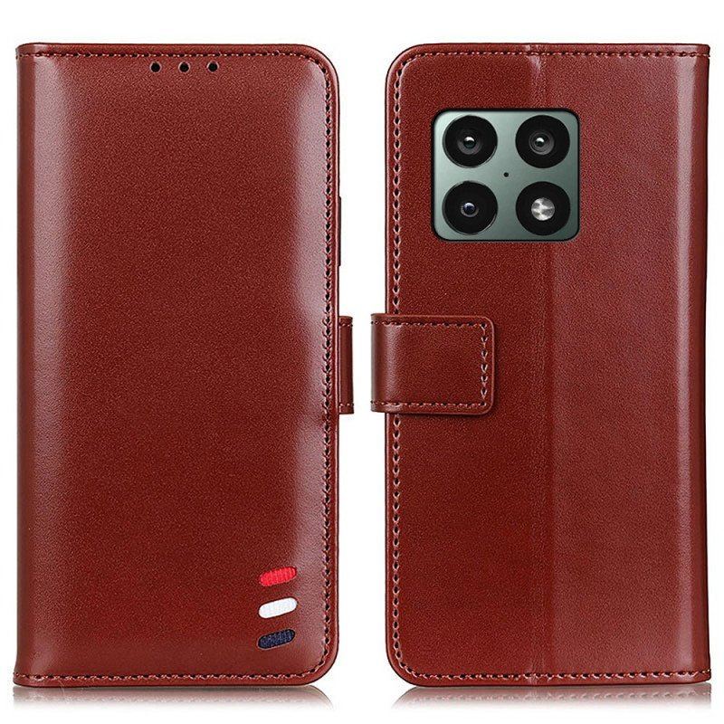 Etui Folio do OnePlus 10 Pro 5G Trójkolorowy Efekt Skóry