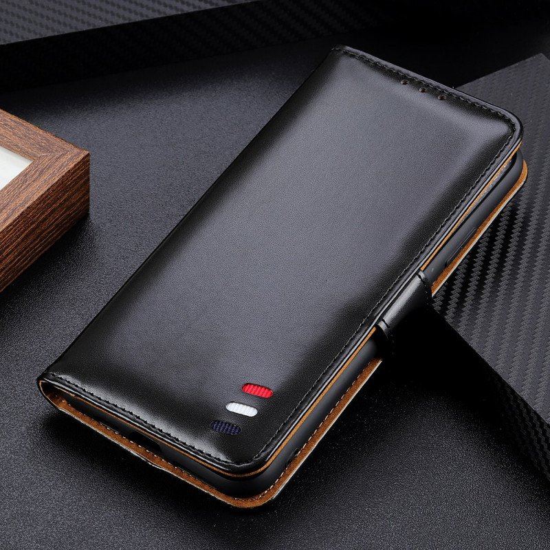 Etui Folio do OnePlus 10 Pro 5G Trójkolorowy Efekt Skóry