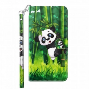 Etui Folio do OnePlus 10 Pro 5G z Łańcuch Paskowata Panda