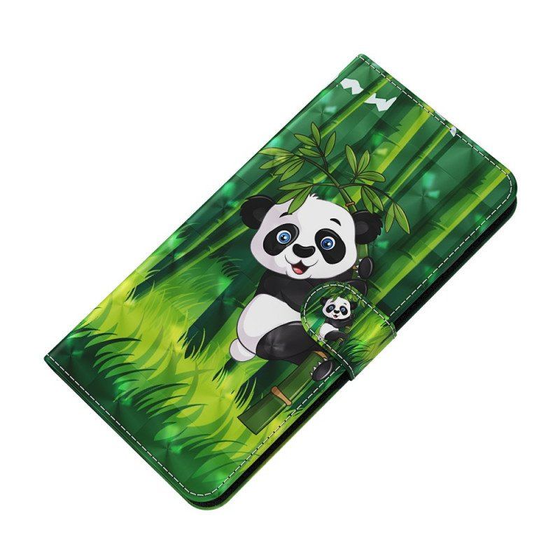 Etui Folio do OnePlus 10 Pro 5G z Łańcuch Paskowata Panda