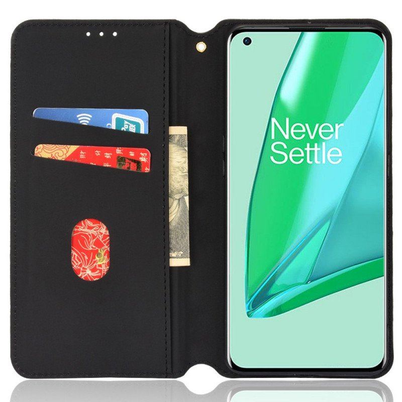 Etui Na Telefon do OnePlus 10 Pro 5G Etui Folio Efekt Diamentowej Skóry