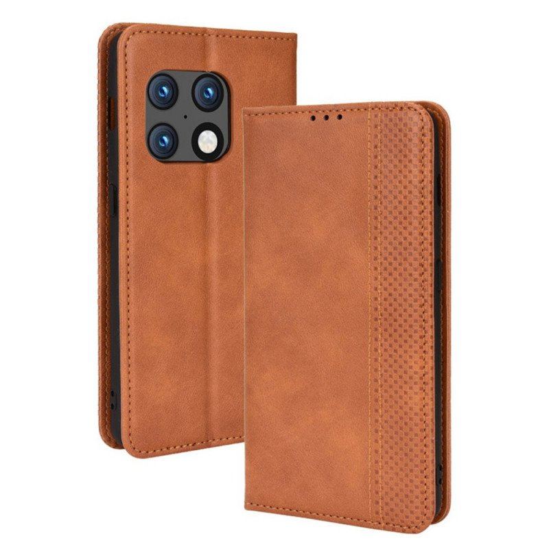 Etui Na Telefon do OnePlus 10 Pro 5G Etui Folio Stylizowany Efekt Skóry W Stylu Vintage